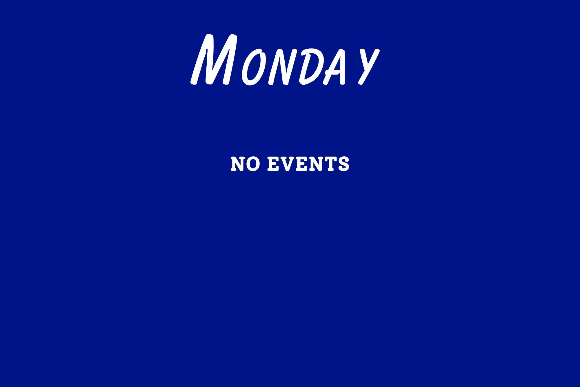 A Week at a Glance