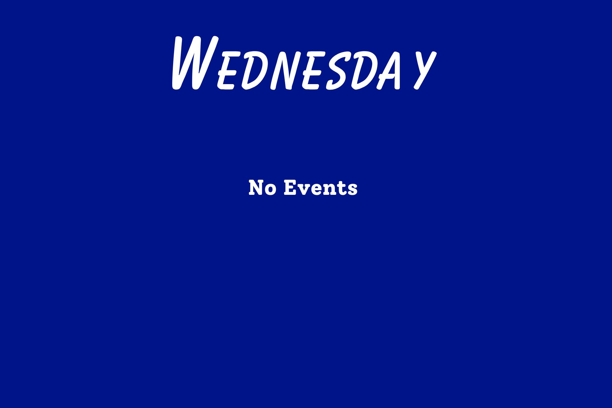A Week at a Glance