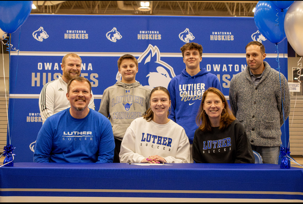 Senior Isabella Muir signs to Luther College. 