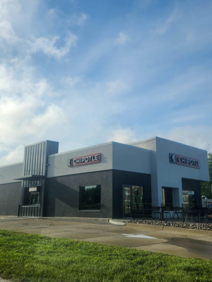 Photo of the new Chipotle building.