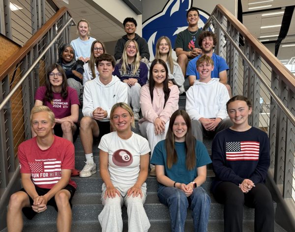 Second semester Magnet students posing for a class picture. 