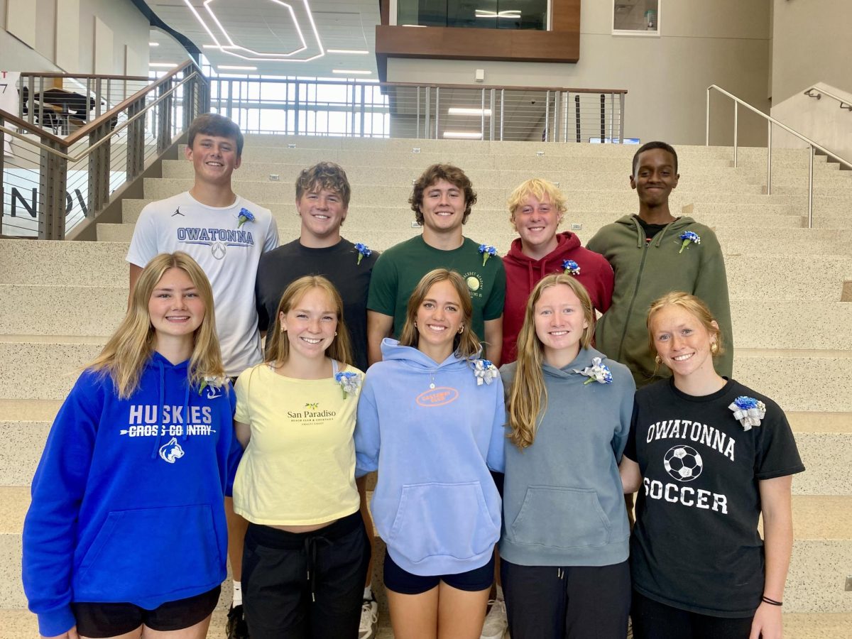 Front Row: Anna Hilgendorf, Mia Armstrong, Genevieve Froman, Paige Thompson, Brynn Routh
Back Row: Will Halverson, Max Flemke, Logan Risser, Logan Halverson, Ayoub Farah