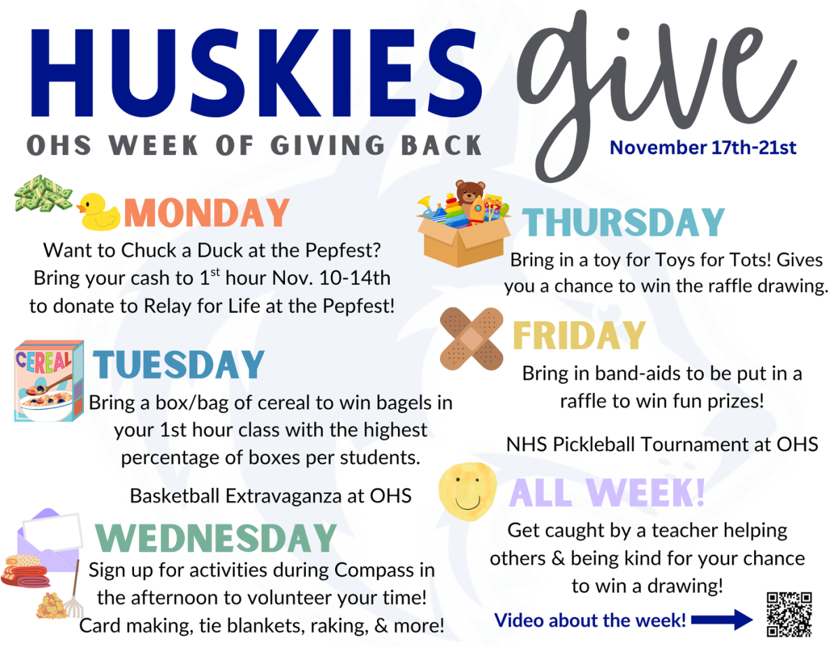 A list of events happening during the week.