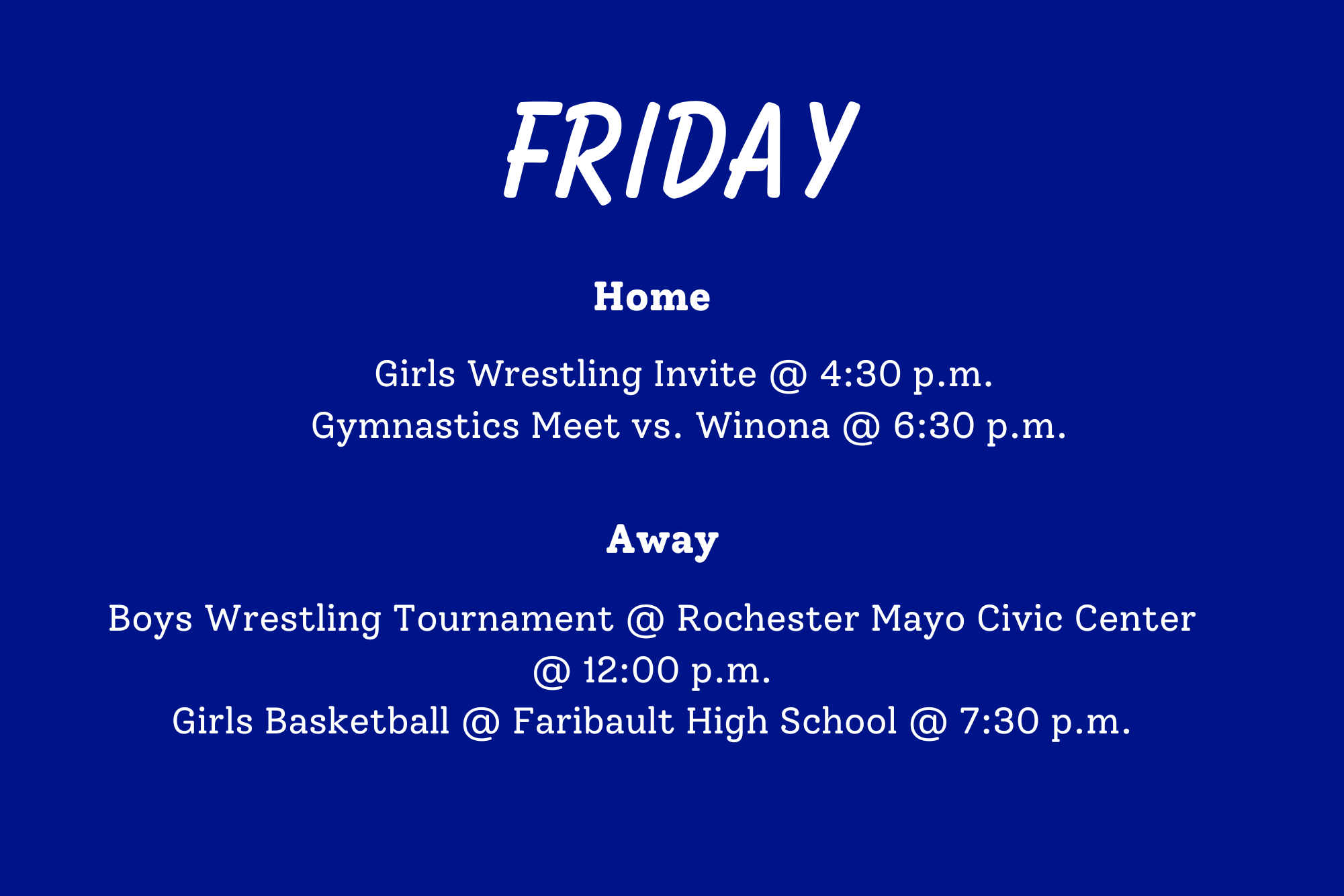 Week at a Glance