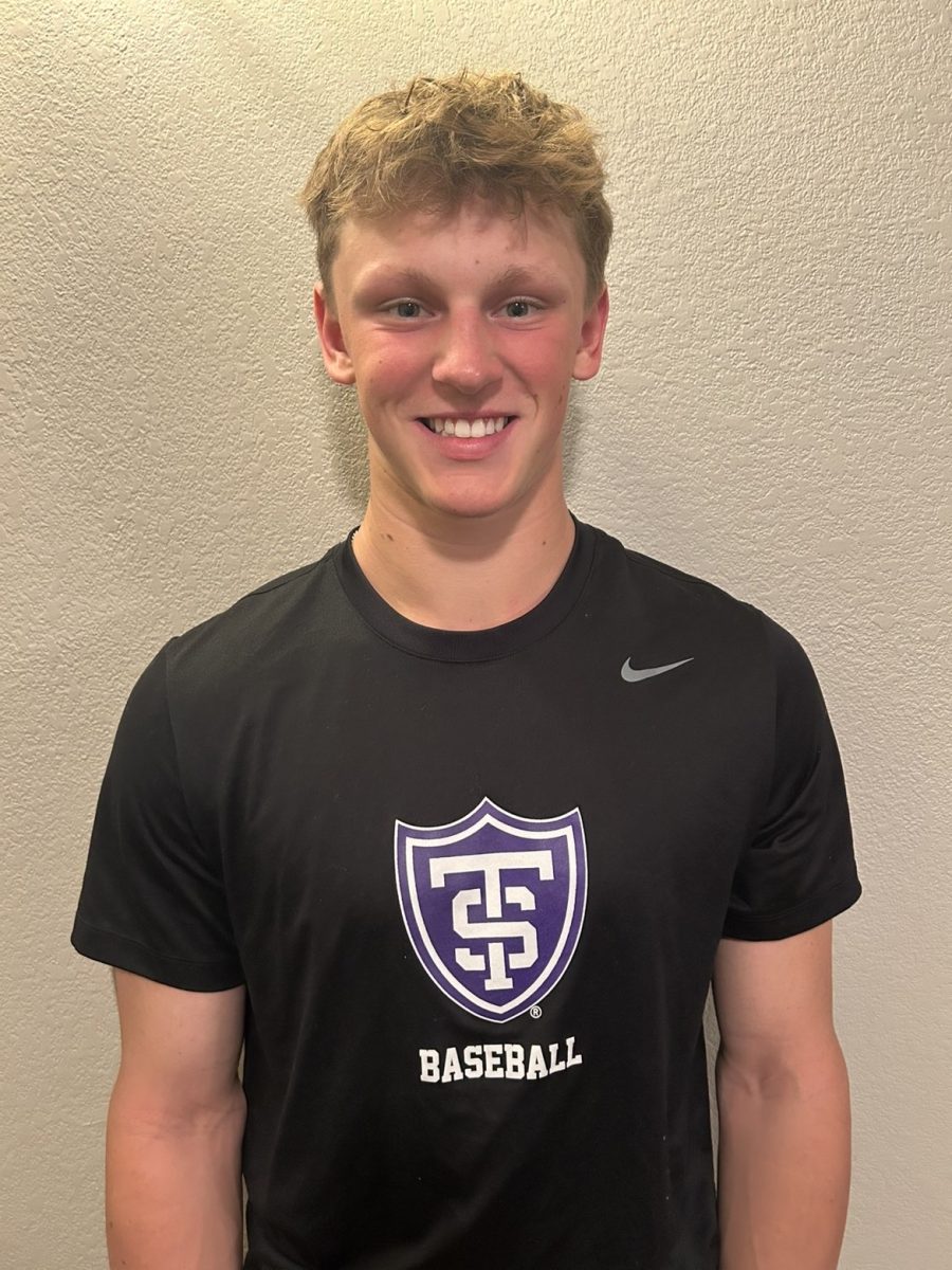 Junior Nolan Rolloff sporting his future college 