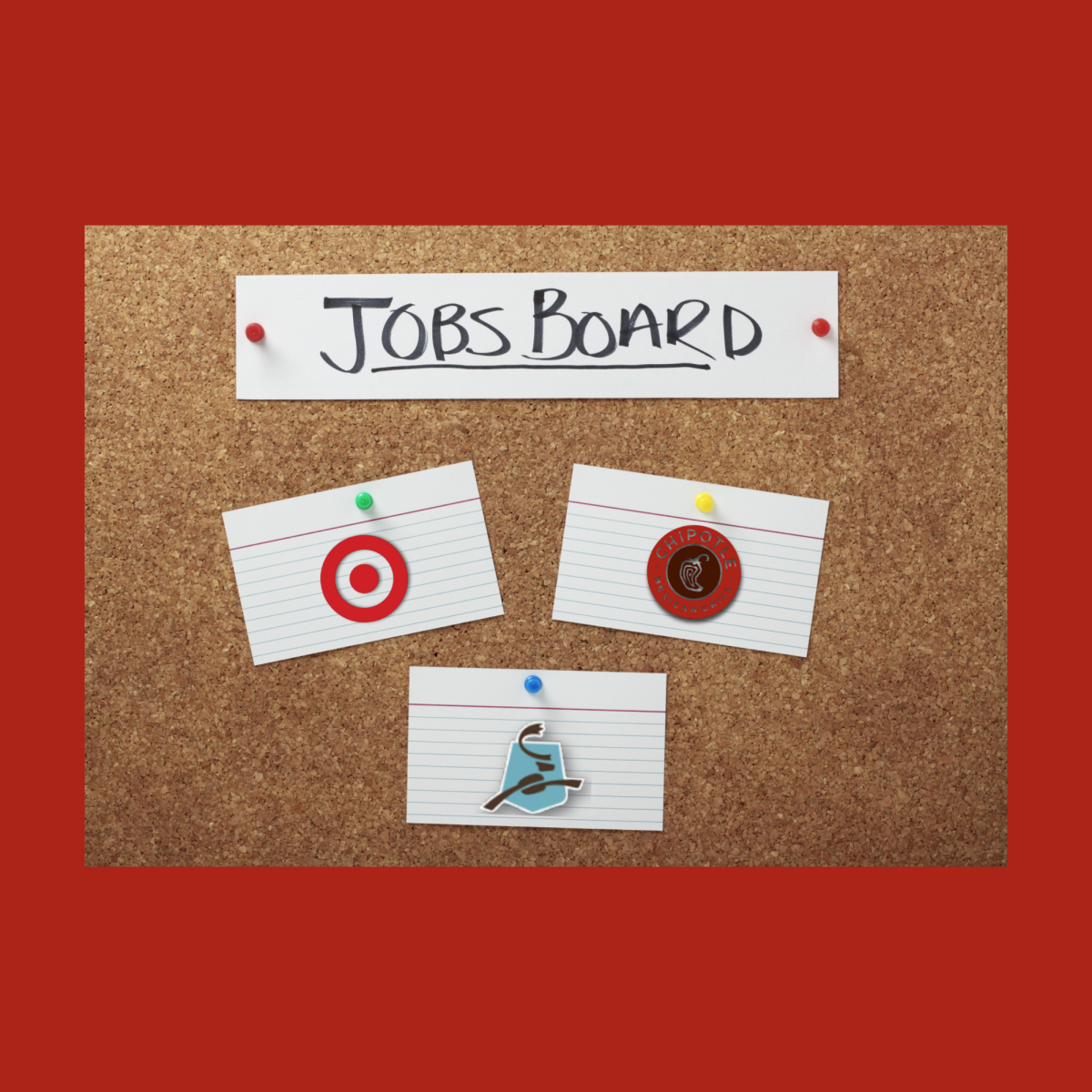 A Canva design of a job listing board