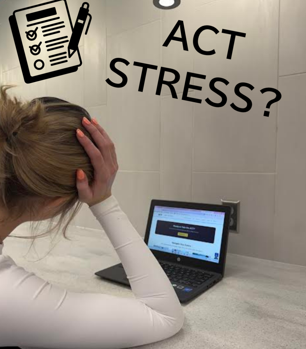  OHS Senior, Addy Krenzelok focuses as she studies the ACT.
