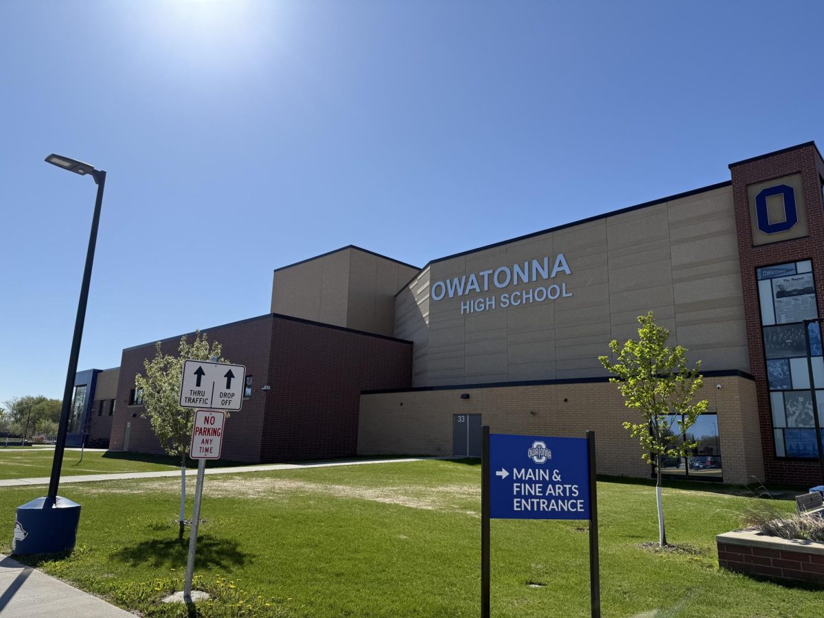 A image showing off Owatonna High School. 