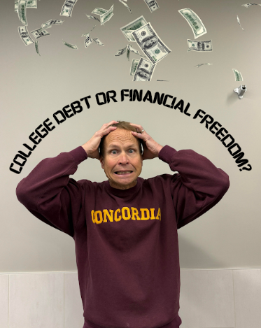 Mr. Leer, an English teacher at OHS posing for a picture looking stressed.
