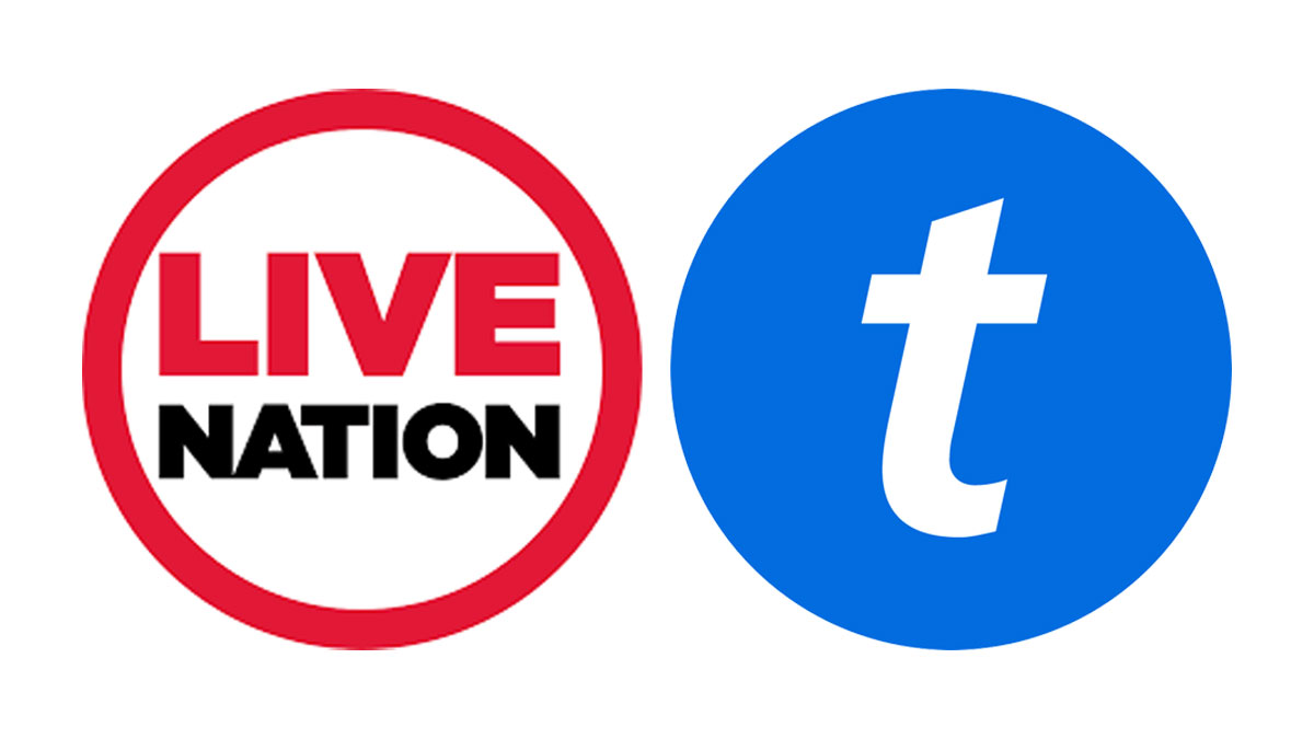 Live Nation and Ticketmaster logos. Credit to TheMusicUniverse.com.